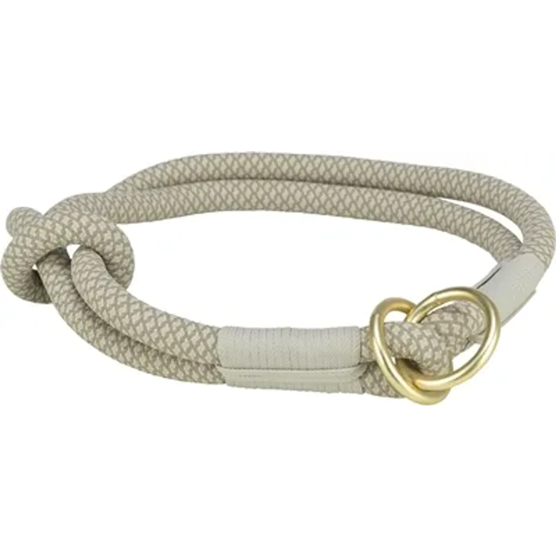 TRIXIE HALSBAND HOND SOFT HALF-SLIP GRIJS / LICHTGRIJS 55X1 CM