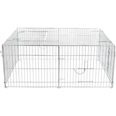 TRIXIE NATURA KNAAGDIERREN MET DAK GEGALVANISEERD METAAL 144X58X116 CM TRIXIE NATURA KNAAGDIERREN MET DAK GEGALVANISEERD METAAL 144X58X116 CM