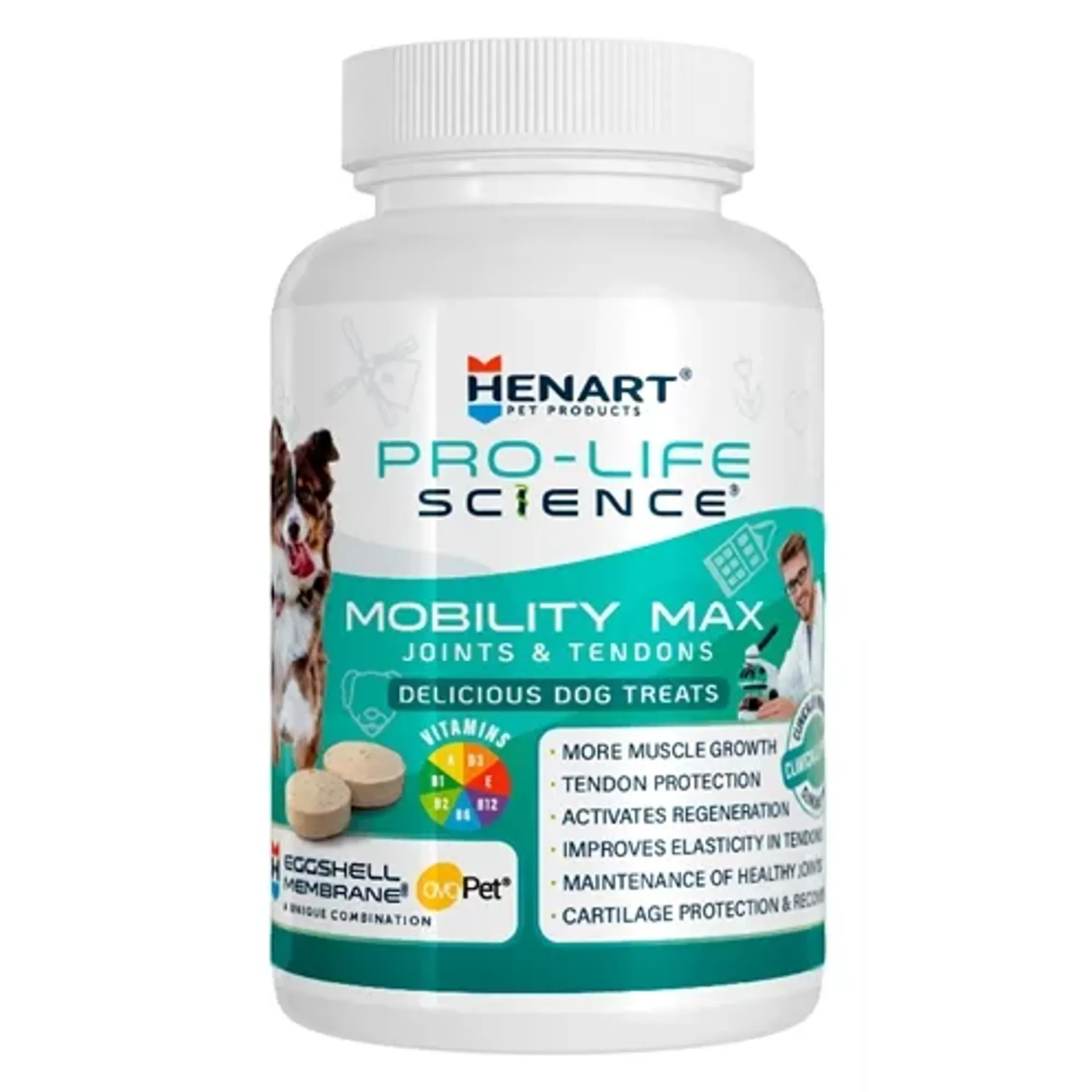 HENART PRO LIFE SCIENCE HOND MOBILITY MAX GEWRICHT EN PEES 150 GR 100 TBL