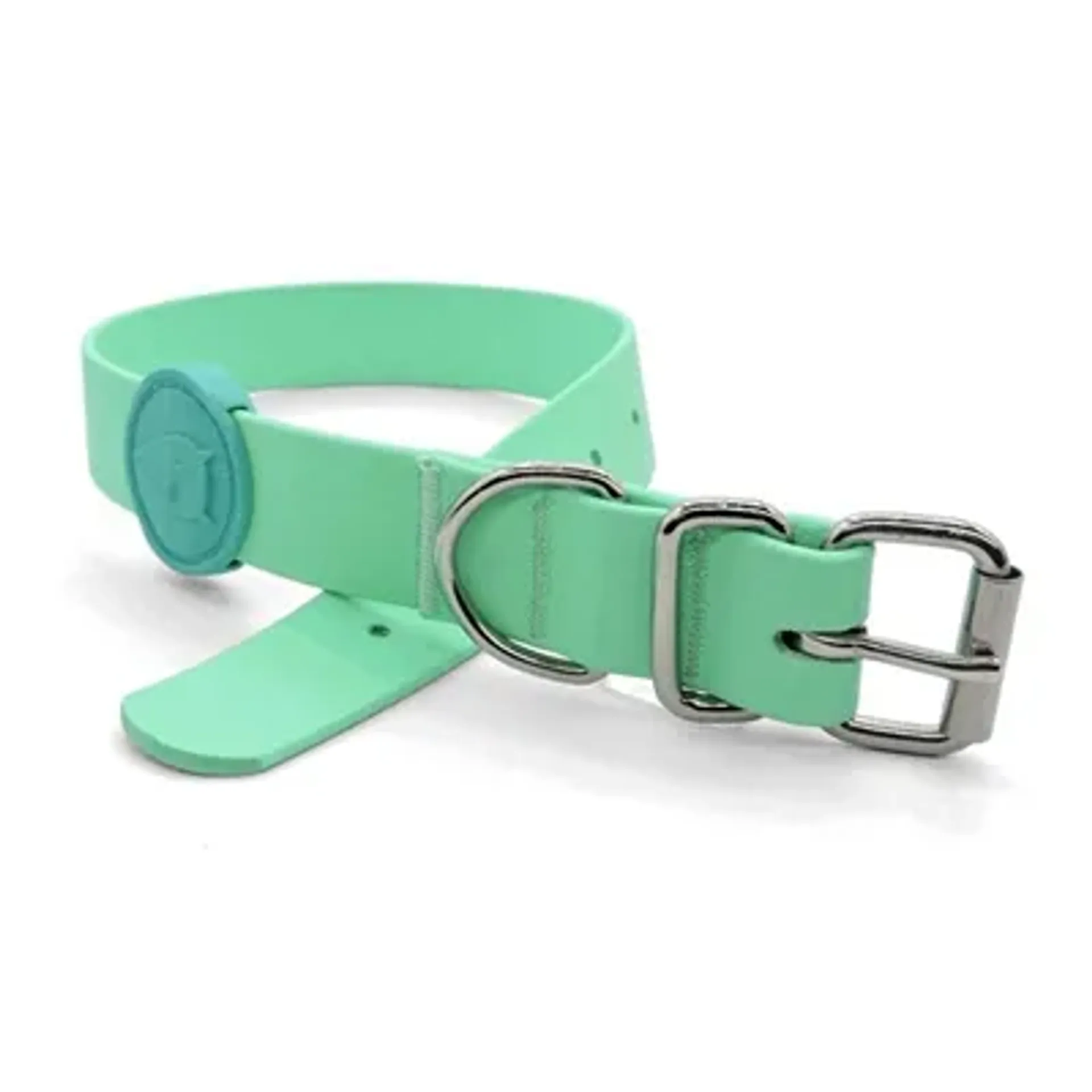 MORSO HALSBAND HOND WATERPROOF GERECYCLED CARRIBEAN GREEN GROEN 33-41X1,5 CM