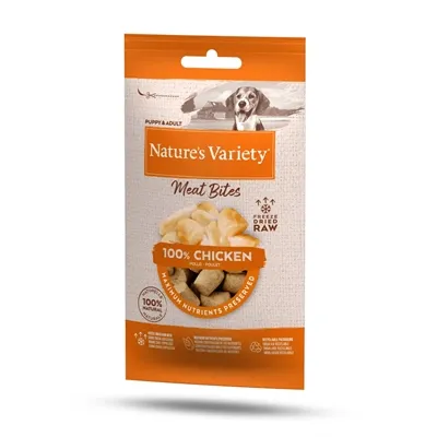 NATURES VARIETY FREEZE DRIED BITES CHICKEN 20 GR NATURES VARIETY FREEZE DRIED BITES CHICKEN 20 GR