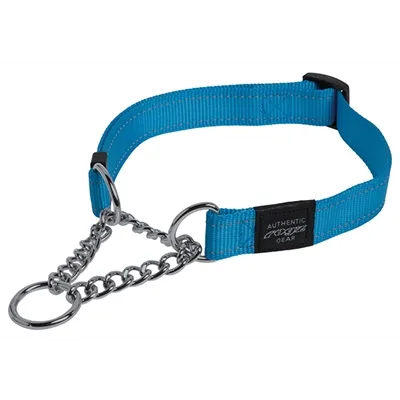 ROGZ FOR DOGS FANBELT HALFSLIP HALSBAND TURQOUISE 20 MMX34-56 CM ROGZ FOR DOGS FANBELT HALFSLIP HALSBAND TURQOUISE 20 MMX34-56 CM
