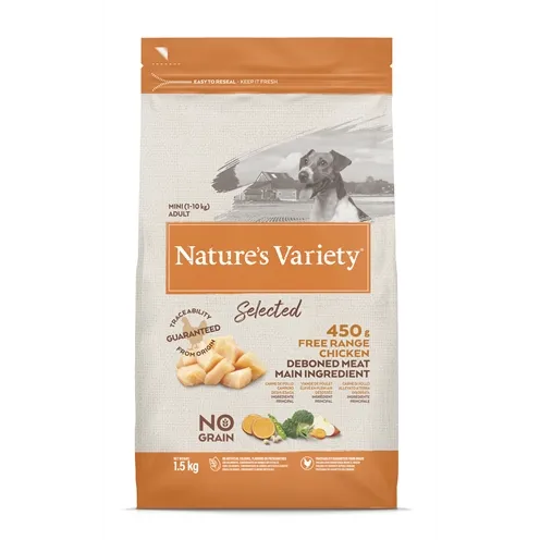 NATURES VARIETY SELECTED ADULT MINI FREE RANGE CHICKEN 1,5 KG NATURES VARIETY SELECTED ADULT MINI FREE RANGE CHICKEN 1,5 KG
