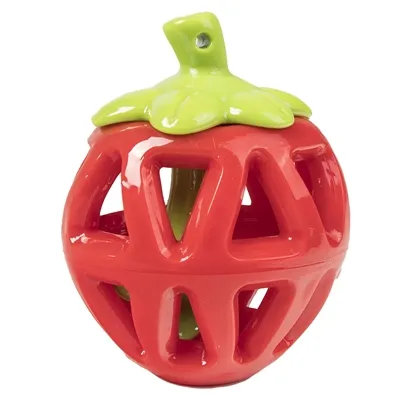 FOFOS FRUITY-BITES TREAT DISPENSER AARDBEI 11X9X7 CM FOFOS FRUITY-BITES TREAT DISPENSER AARDBEI 11X9X7 CM