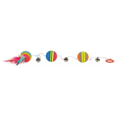 TRIXIE REGENBOOG BALLETJES AAN ELASTISCH KOORD 3 ST TRIXIE REGENBOOG BALLETJES AAN ELASTISCH KOORD 3 ST