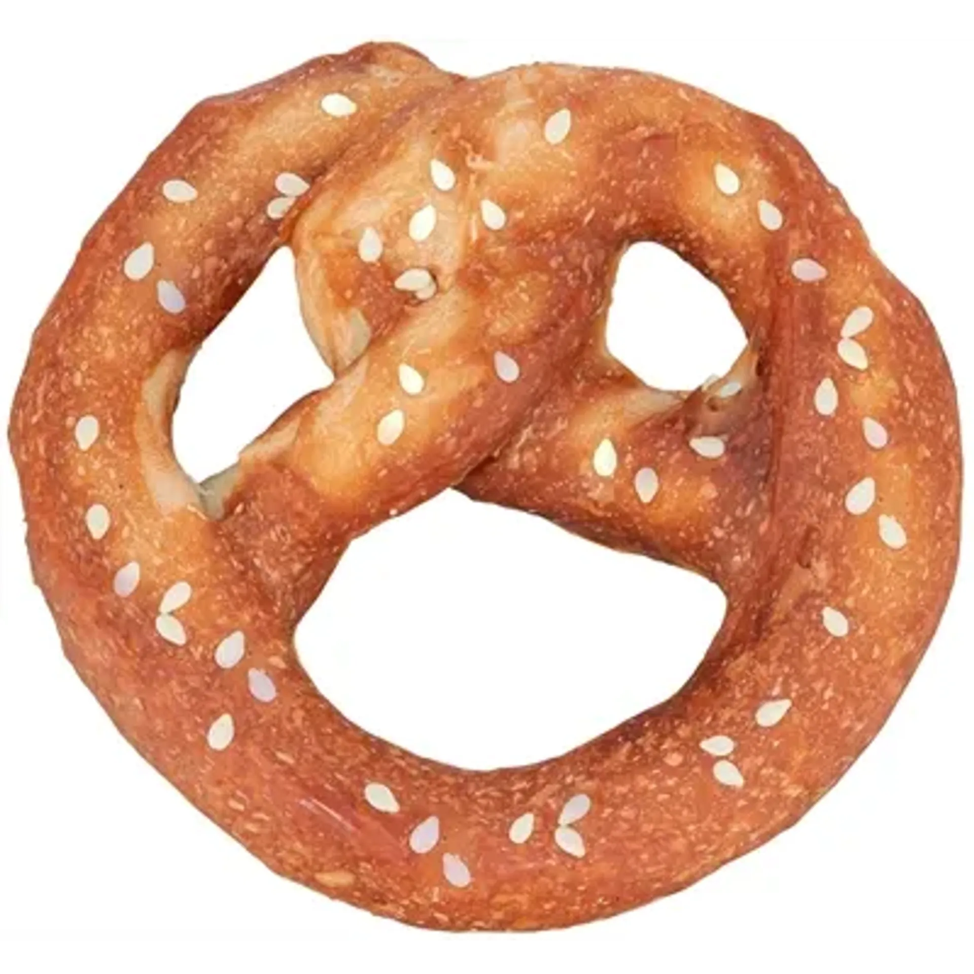 TRIXIE DENTA FUN PRETZEL MET EENDENBORST 9 CM 40 GR 100 ST