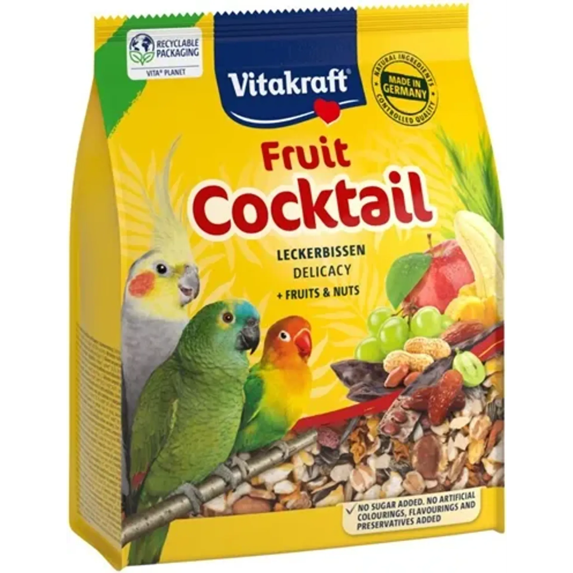 VITAKRAFT PARKIET / AGAPORNIS FRUIT COCKTAIL DELICACY FRUITS / NUTS 250 GR
