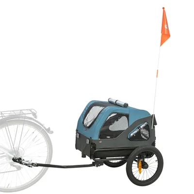 TRIXIE FIETSKAR TOT 23 KG BLAUW / GRIJS S 70X88/131X88 CM TRIXIE FIETSKAR TOT 23 KG BLAUW / GRIJS S 70X88/131X88 CM