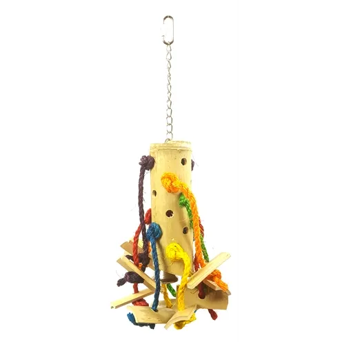 HAPPY PET VOGELSPEELGOED PUZZEL BAMBOE 48X24X24 CM HAPPY PET VOGELSPEELGOED PUZZEL BAMBOE 48X24X24 CM