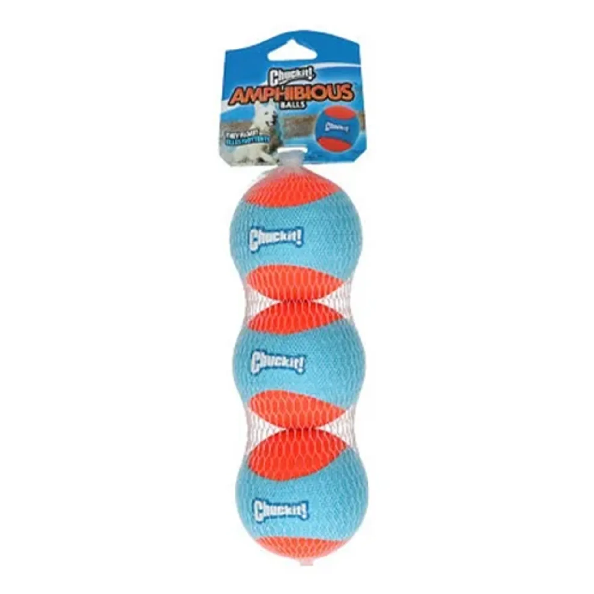 CHUCKIT AMPHIBIOUS BAL 6,5X6,5X6,5 CM 3 ST