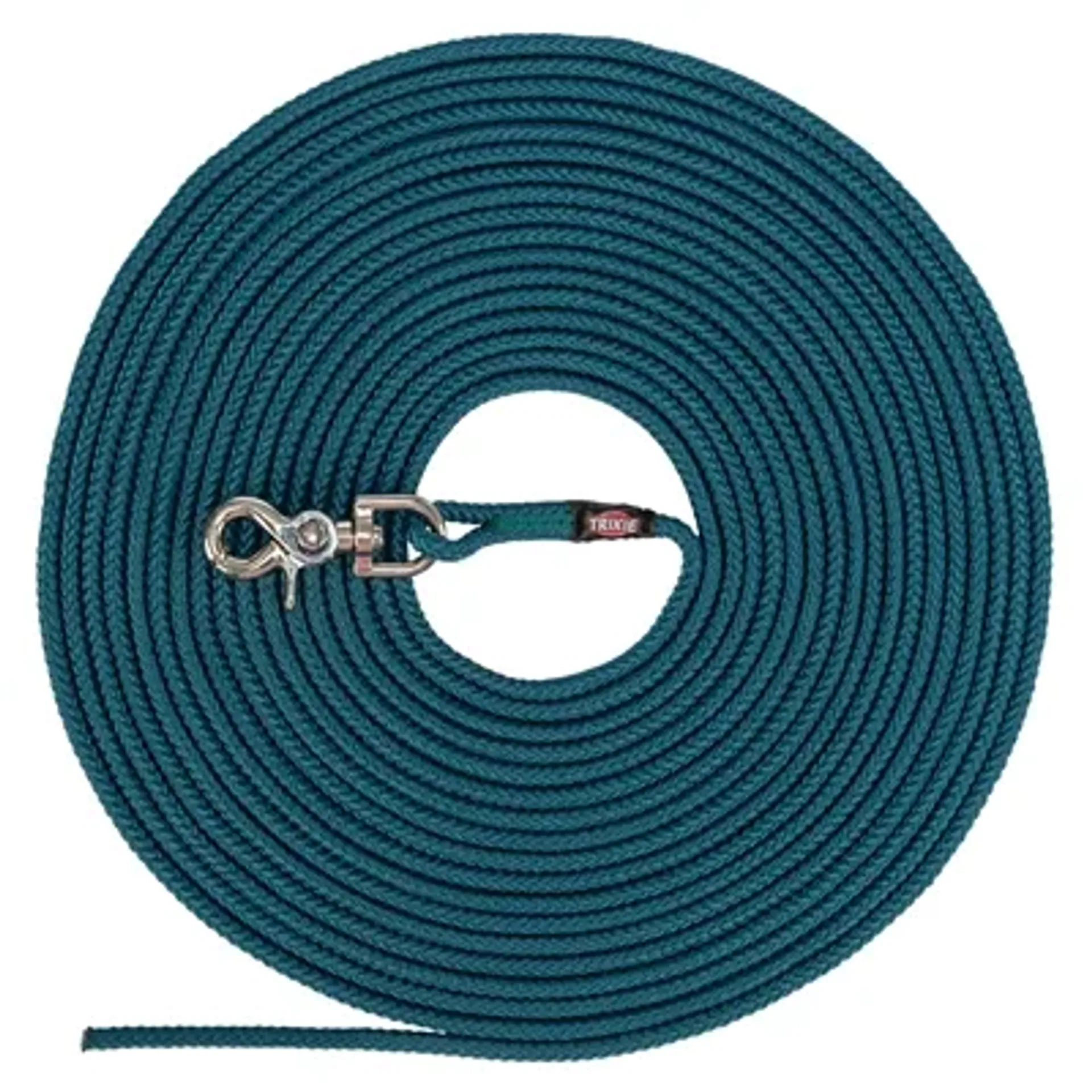 TRIXIE HONDENRIEM SLEEPLIJN ROND ZONDER HANDLUS PETROL BLAUW 15 MTR X 0,6 CM