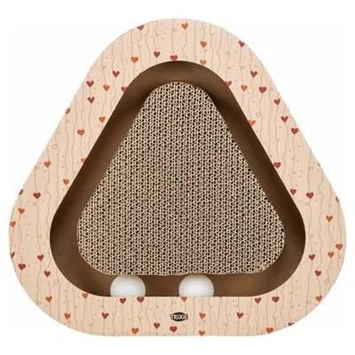 TRIXIE KRABPLANK HARTJES MET BALLEN DRIEHOEKIG KARTON ABRIKOOS 36X36X5 CM TRIXIE KRABPLANK HARTJES MET BALLEN DRIEHOEKIG KARTON ABRIKOOS 36X36X5 CM