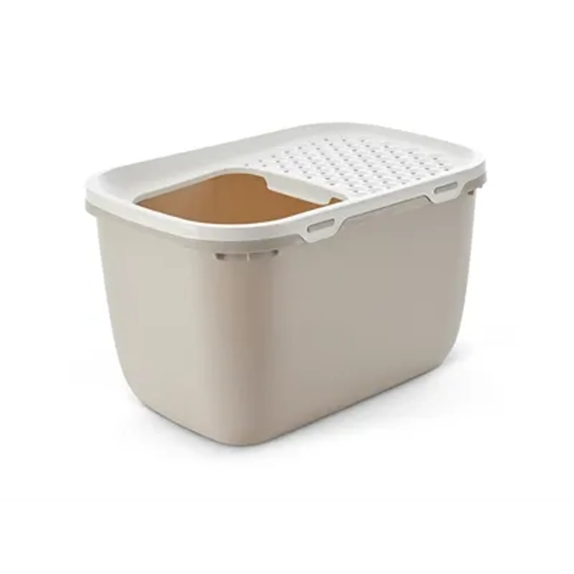 SAVIC KATTENBAK HOP IN GIANT WIT / MOKKA 74X50X43,5 CM