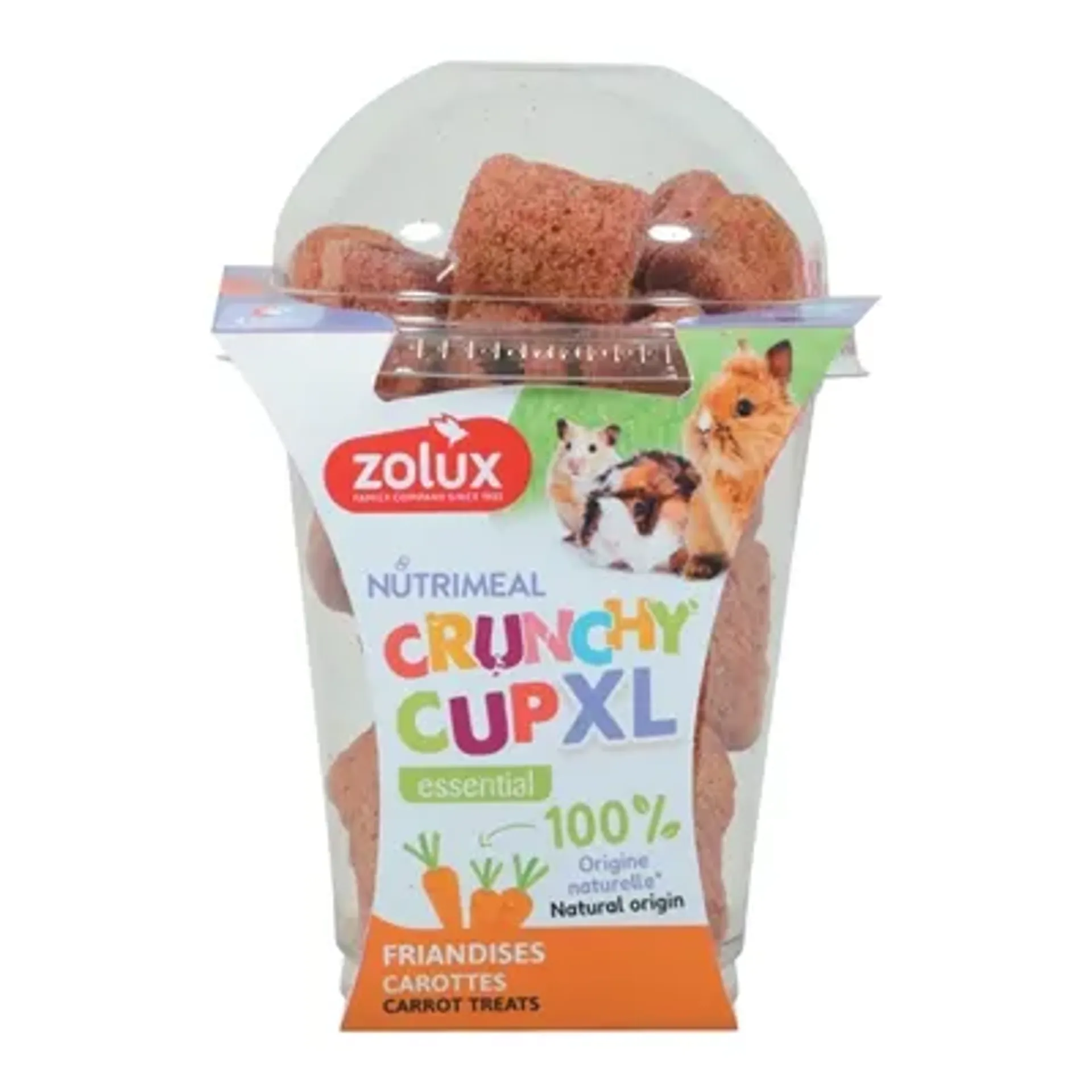 ZOLUX NMEAL CRUNCHY CUP XL WORTEL 110 GR