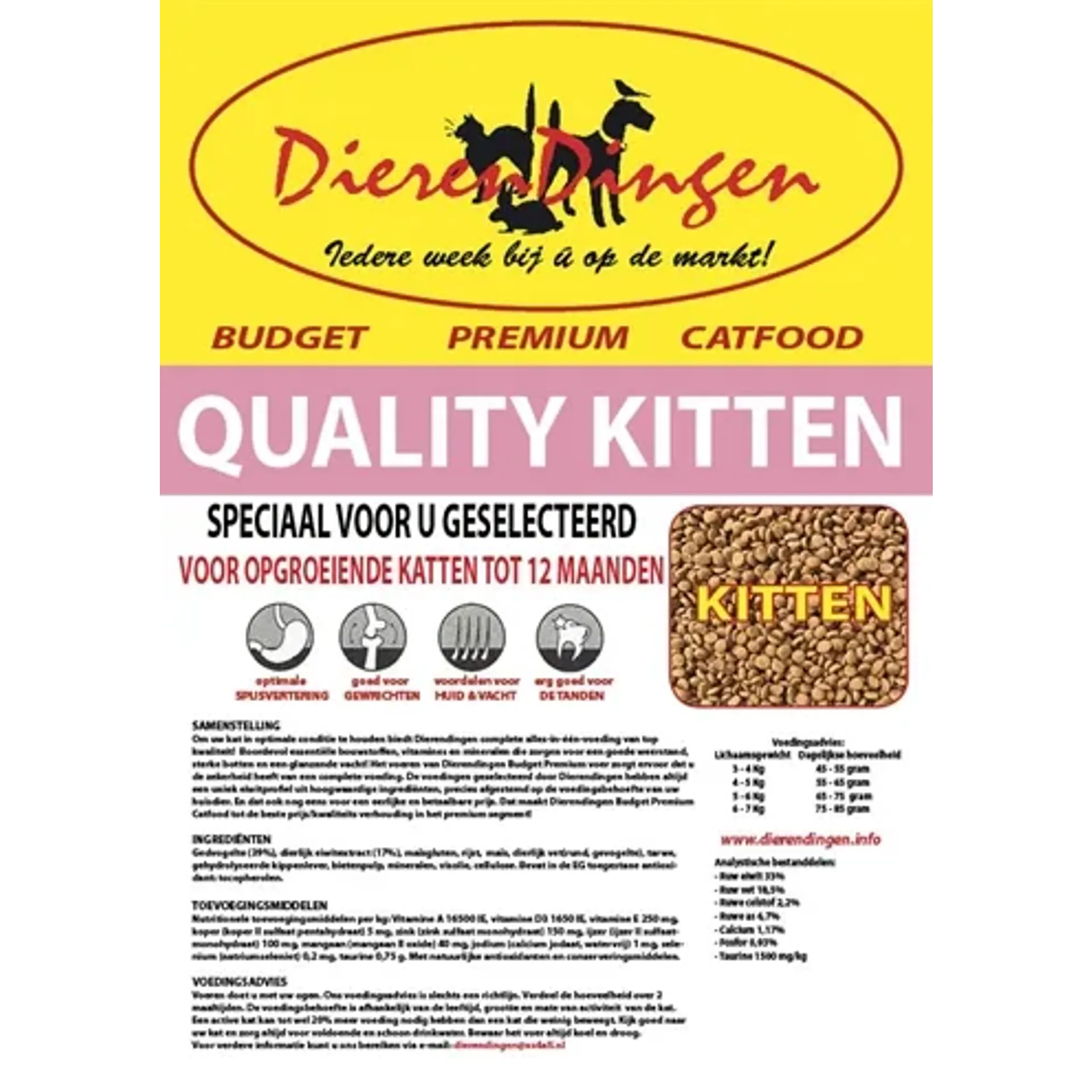 BUDGET PREMIUM CATFOOD QUALITY KITTEN 15 KG