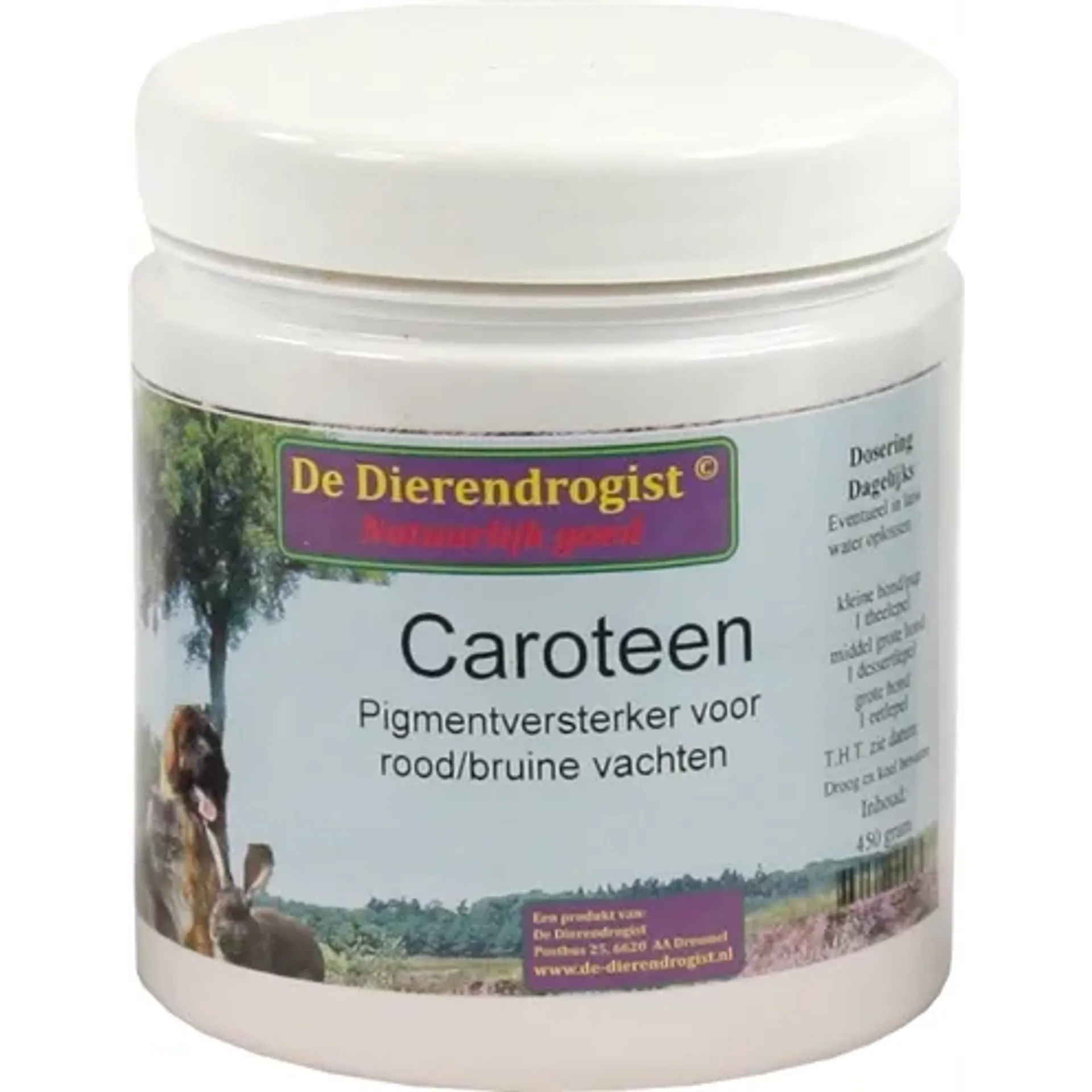 DIERENDROGIST CAROTEEN PIGMENTVERSTERKER 450 GR