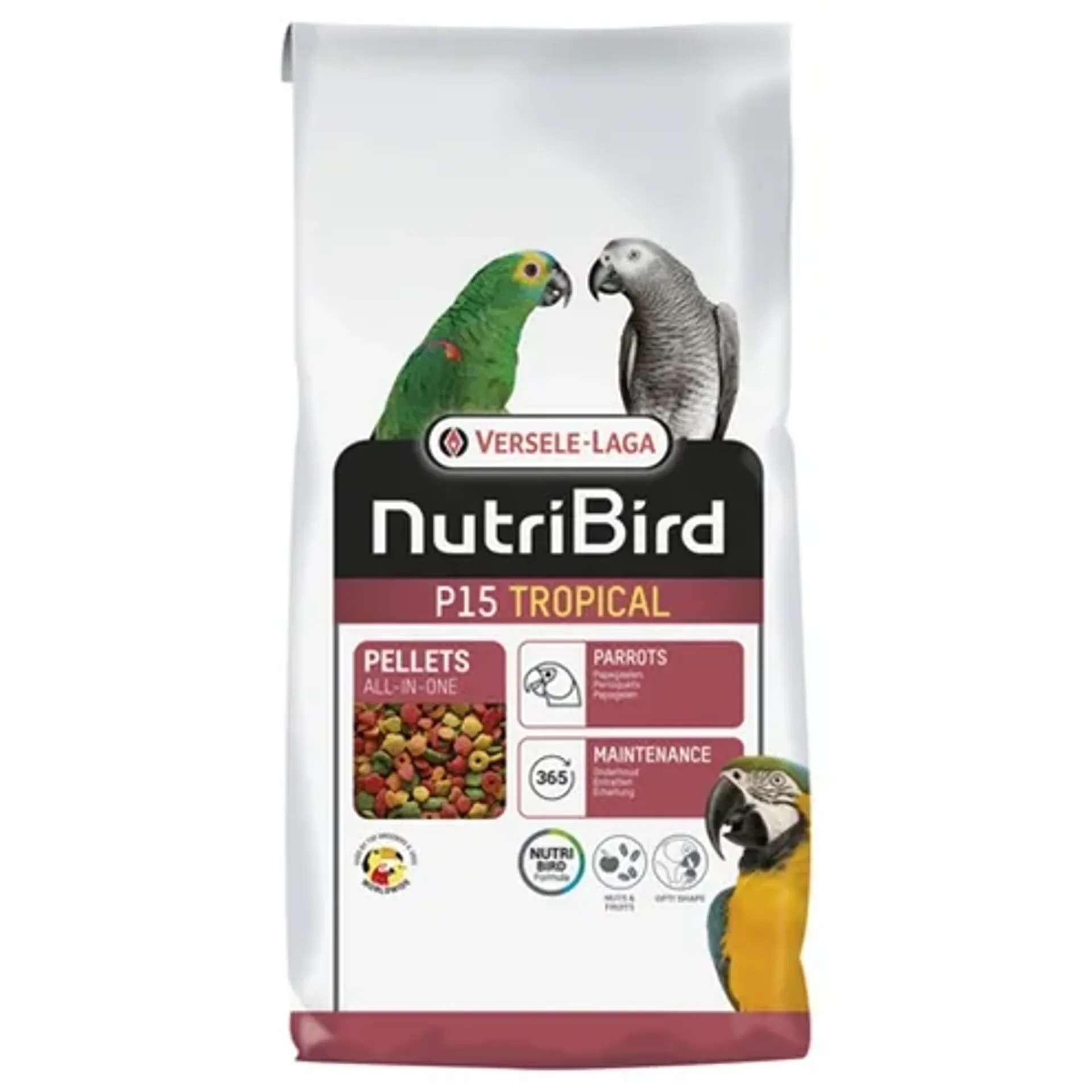 NUTRIBIRD P15 TROPICAL ONDERHOUDSVOEDER 10 KG