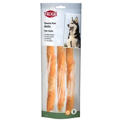 TRIXIE DENTA FUN CHICKEN CHEWING ROLLS 28 CM 3 ST 250 GR TRIXIE DENTA FUN CHICKEN CHEWING ROLLS 28 CM 3 ST 250 GR