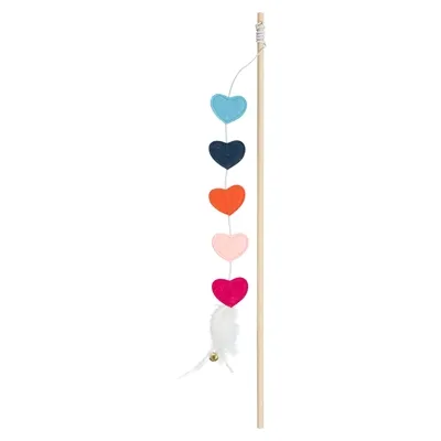 TRIXIE KATTENHENGEL HARTJES MET CATNIP VILT / HOUT 48 CM TRIXIE KATTENHENGEL HARTJES MET CATNIP VILT / HOUT 48 CM