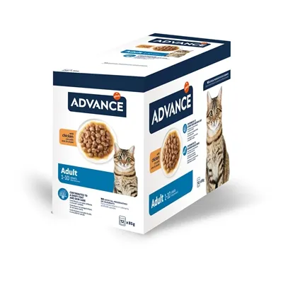 ADVANCE CAT ADULT CHICKEN 12X85 GR ADVANCE CAT ADULT CHICKEN 12X85 GR