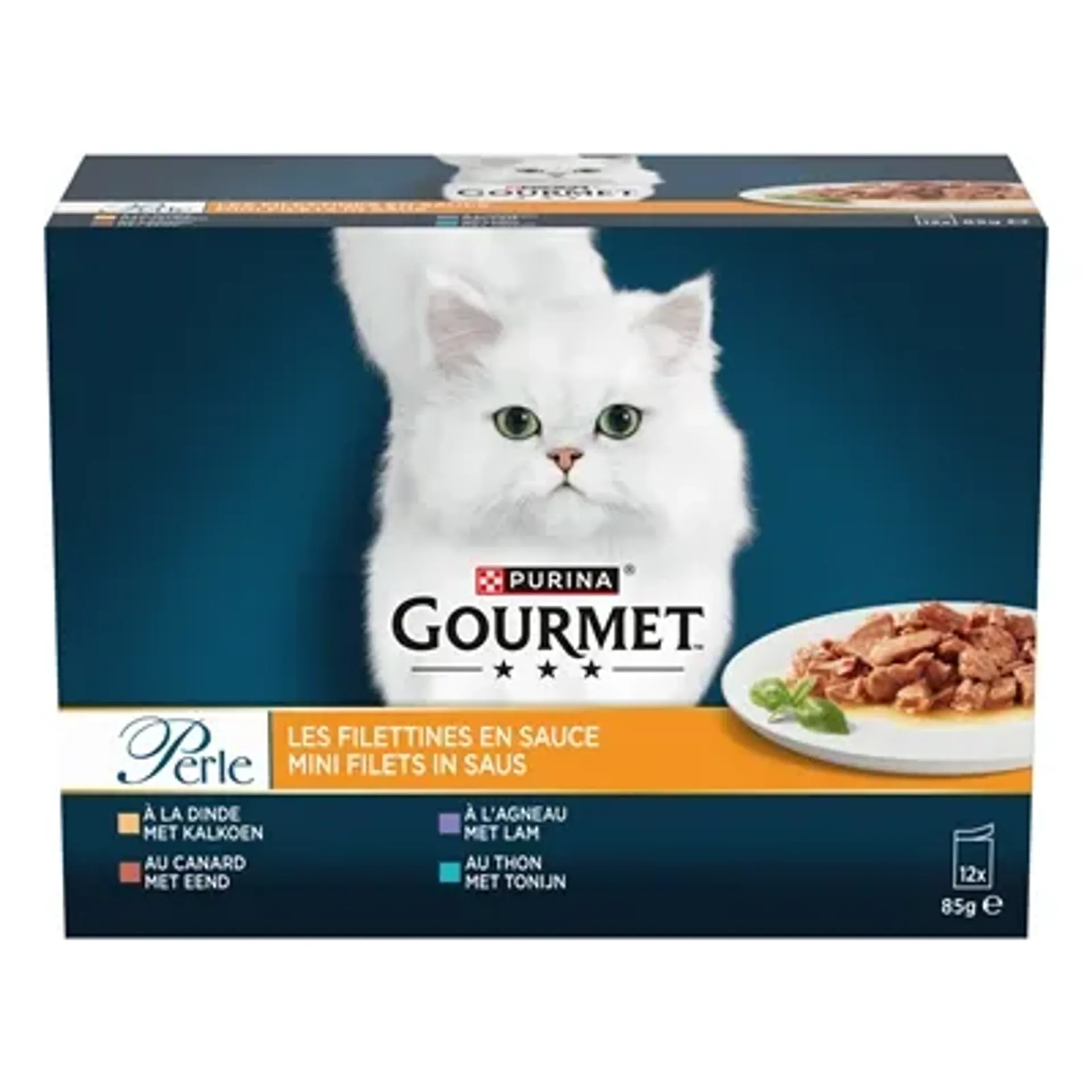 GOURMET PERLE MINI FILETS IN SAUS EEND 12X85 GR