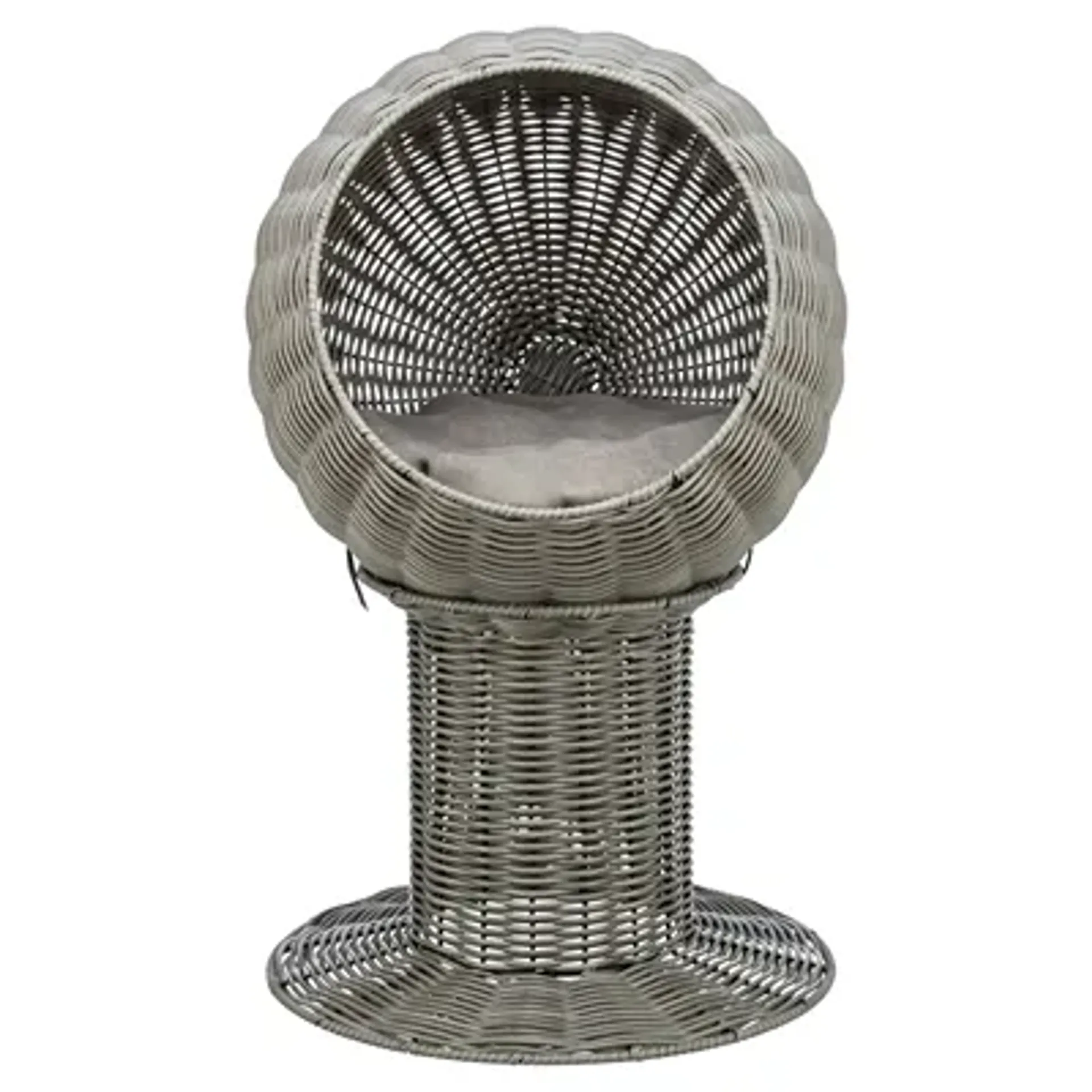 TRIXIE KATTENMAND AMALIA ROND POLYRATTAN GRIJS 42X42X70 CM