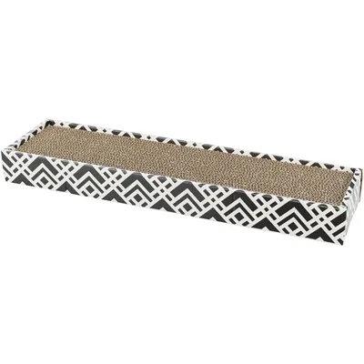 TRIXIE KRABKARTON SCRATCHY CATNIP ZWART / WIT 48X13X5 CM TRIXIE KRABKARTON SCRATCHY CATNIP ZWART / WIT 48X13X5 CM