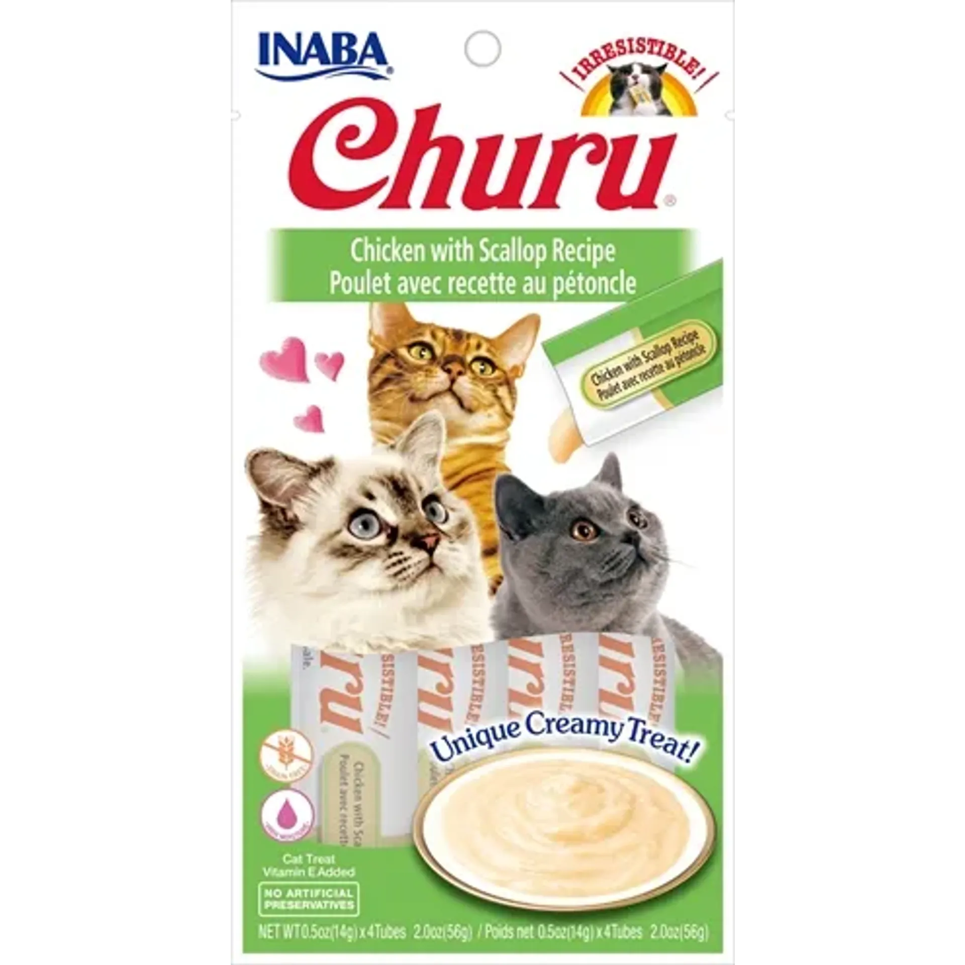 INABA CHURU CHICKEN / SCALLOP 4X14GR