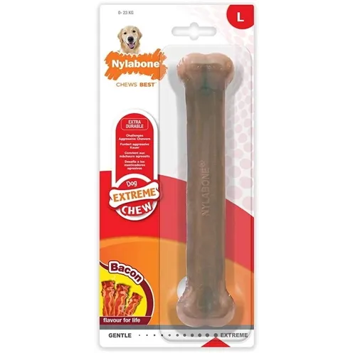 NYLABONE DURA CHEW VOOR HARDE BIJTERS BACONSMAAK TOT 23 KG NYLABONE DURA CHEW VOOR HARDE BIJTERS BACONSMAAK TOT 23 KG