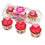 THE BARKING BAKERY I WOOF YOU VALENTINE MINI ICED WOOFINS TRIO ASSORTI THE BARKING BAKERY I WOOF YOU VALENTINE MINI ICED WOOFINS TRIO ASSORTI