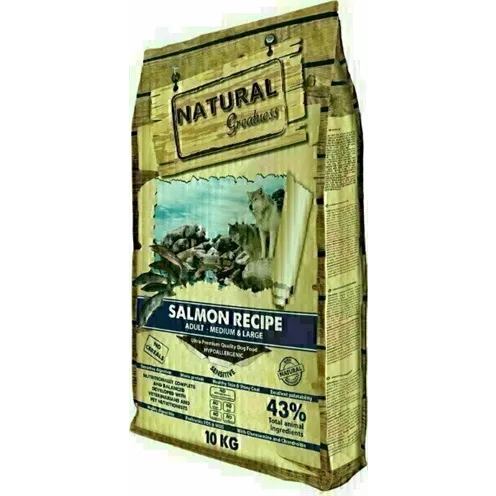 NATURAL GREATNESS SALMON RECIPE SENSITIVE MEDIUM / LARGE 10 KG NATURAL GREATNESS SALMON RECIPE SENSITIVE MEDIUM / LARGE 10 KG
