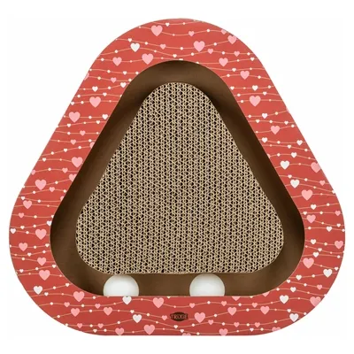 TRIXIE KRABPLANK HARTJES MET BALLEN DRIEHOEKIG KARTON ROOD 36X36X5 CM TRIXIE KRABPLANK HARTJES MET BALLEN DRIEHOEKIG KARTON ROOD 36X36X5 CM