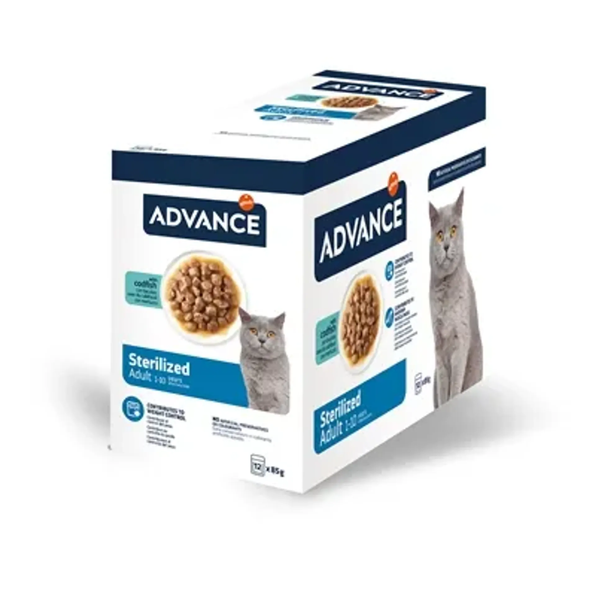 ADVANCE CAT STERILIZED CODFISH 12X85 GR