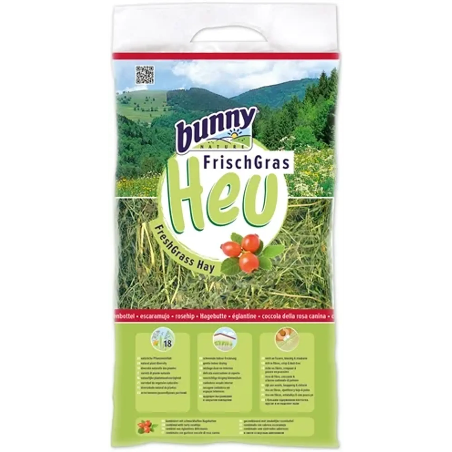 BUNNY NATURE VERS GRAS HOOI MET ROZENBOTTEL 500 GR