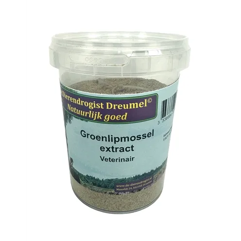 DIERENDROGIST GROENLIPMOSSEL EXTRACT VETERINAIR 200 GR DIERENDROGIST GROENLIPMOSSEL EXTRACT VETERINAIR 200 GR