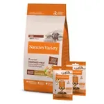 NATURES VARIETY ORIGINAL ADULT MINI CHICKEN MET 2 FREEZE DRIED TOPPERS 1,5 KG + 2X120 GR NATURES VARIETY ORIGINAL ADULT MINI CHICKEN MET 2 FREEZE DRIED TOPPERS 1,5 KG + 2X120 GR