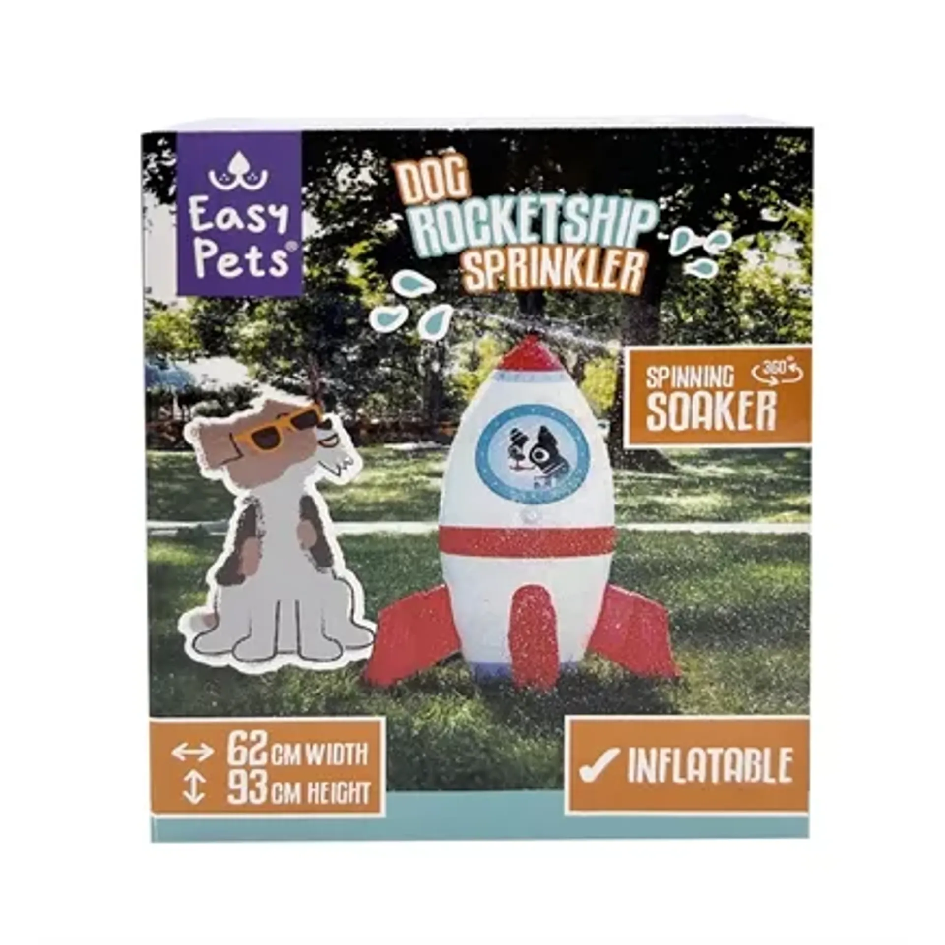 EASYPETS SUMMER ROCKETSHIP SPRINKLER 60X55X93 CM