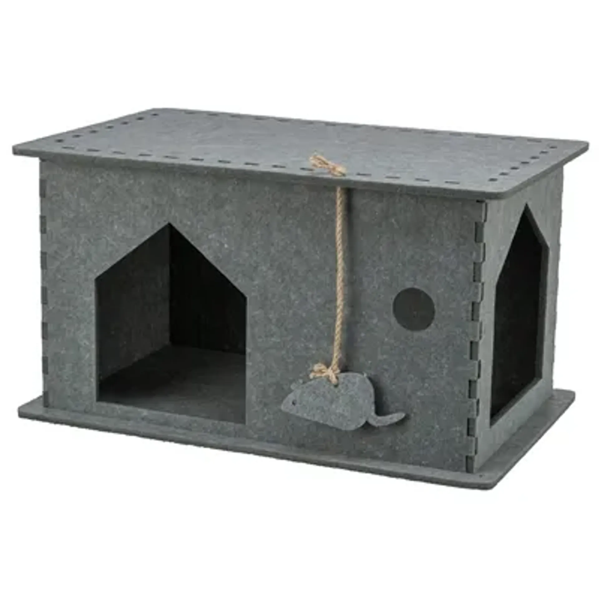 TRIXIE KATTENMAND HUIS LENE VILT GRIJS 54X30X35 CM