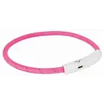 TRIXIE LICHTGEVENDE HALSBAND HOND FLASH USB TPU / NYLON ROZE 45X0,7 CM TRIXIE LICHTGEVENDE HALSBAND HOND FLASH USB TPU / NYLON ROZE 45X0,7 CM