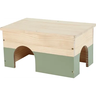 ZOLUX NEOLIFE HOUTEN HUISJE KONIJN GROEN 40X25X20 CM ZOLUX NEOLIFE HOUTEN HUISJE KONIJN GROEN 40X25X20 CM