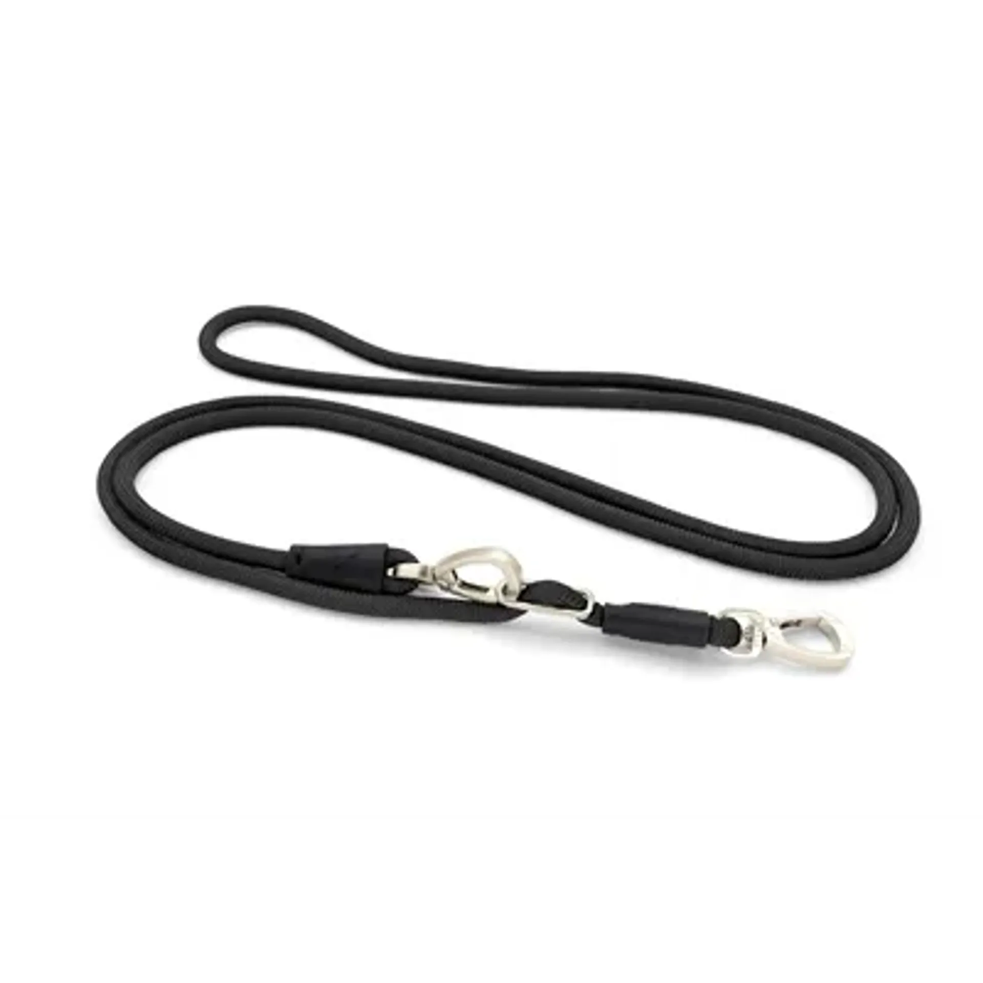 MORSO HONDENRIEM HANDS FREE SOFT ROPE GERECYCLED ZWART 260X1 CM