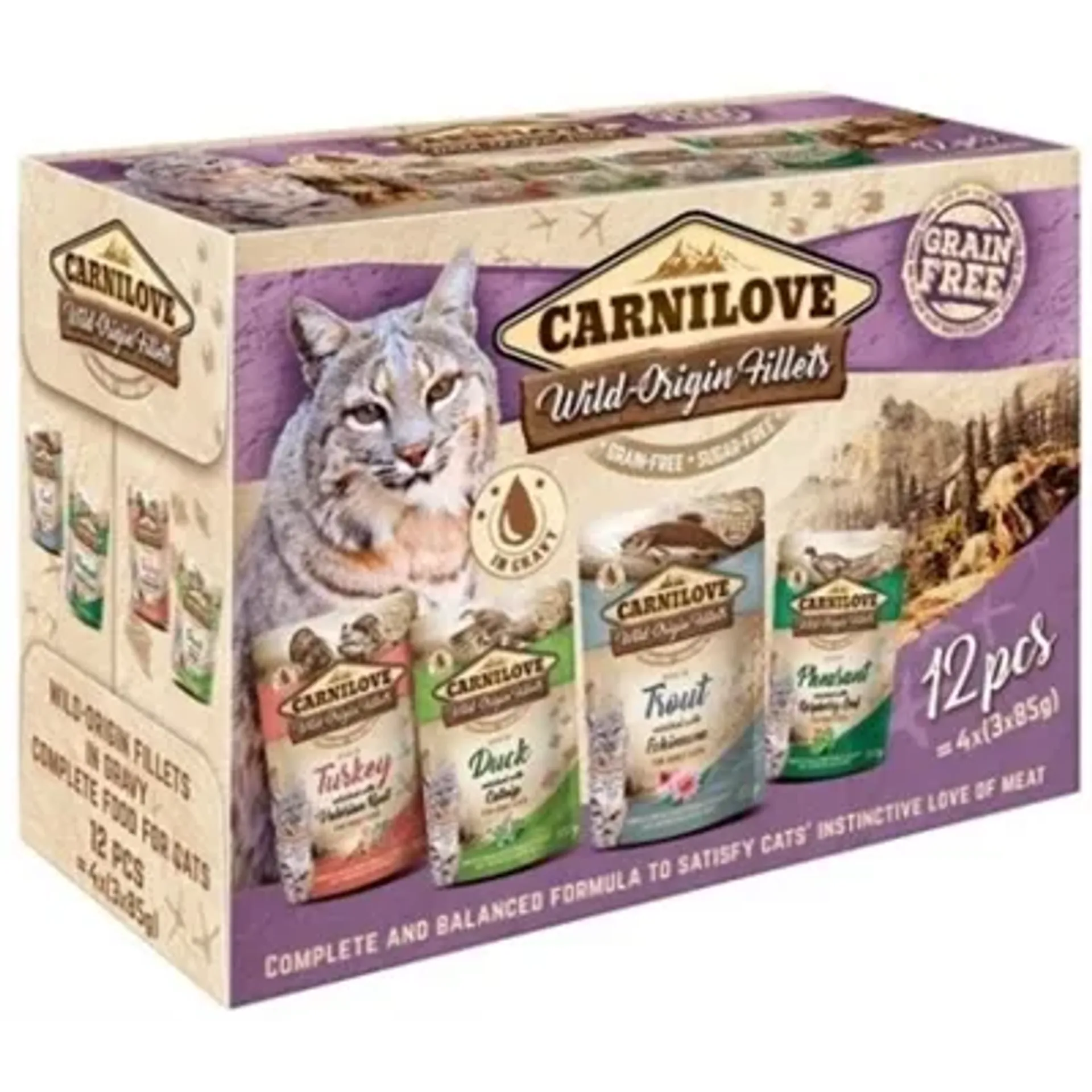 CARNILOVE POUCH MULTIPACK 12X85 GR