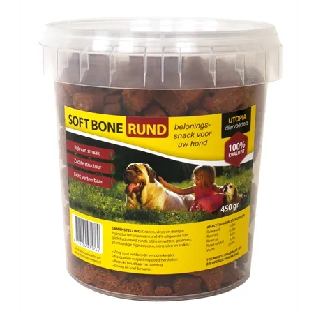 UTOPIA DIERTOTAAL SOFT BONES RUND 450 GR UTOPIA DIERTOTAAL SOFT BONES RUND 450 GR