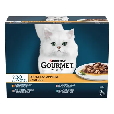 GOURMET PERLE DUO VLEES 12X85 GR GOURMET PERLE DUO VLEES 12X85 GR