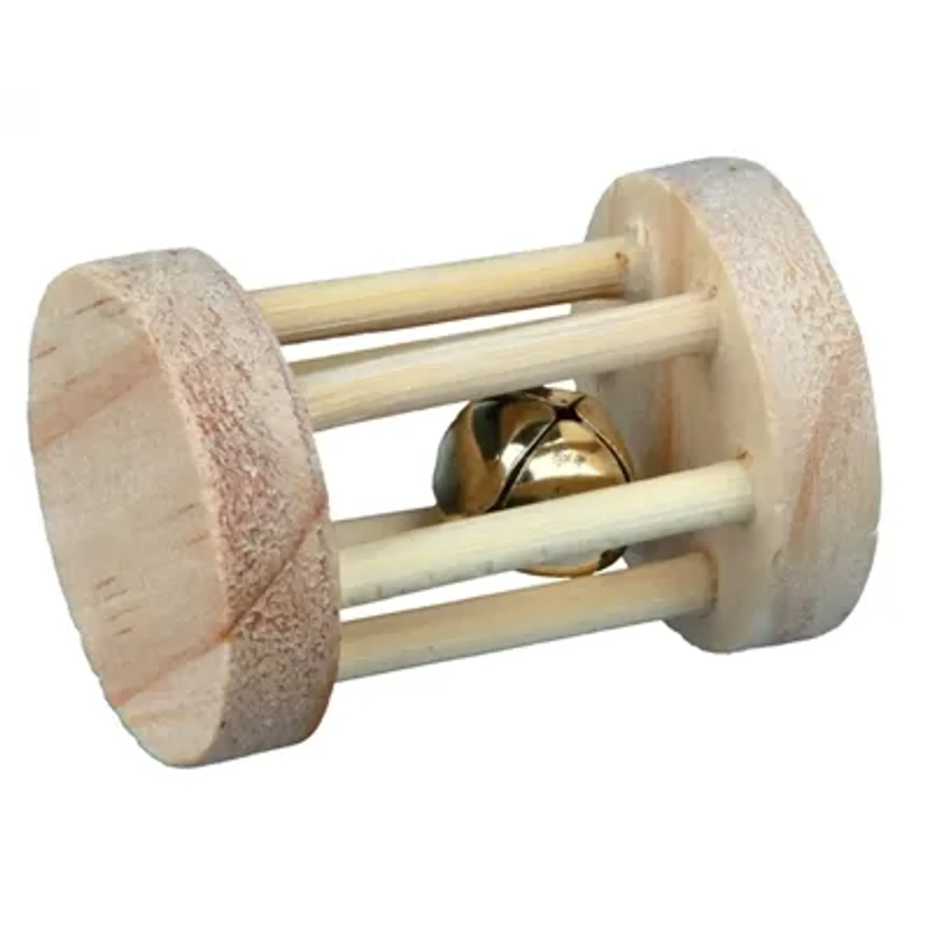 TRIXIE SPEELROL HOUT MET BEL 5X3,5 CM