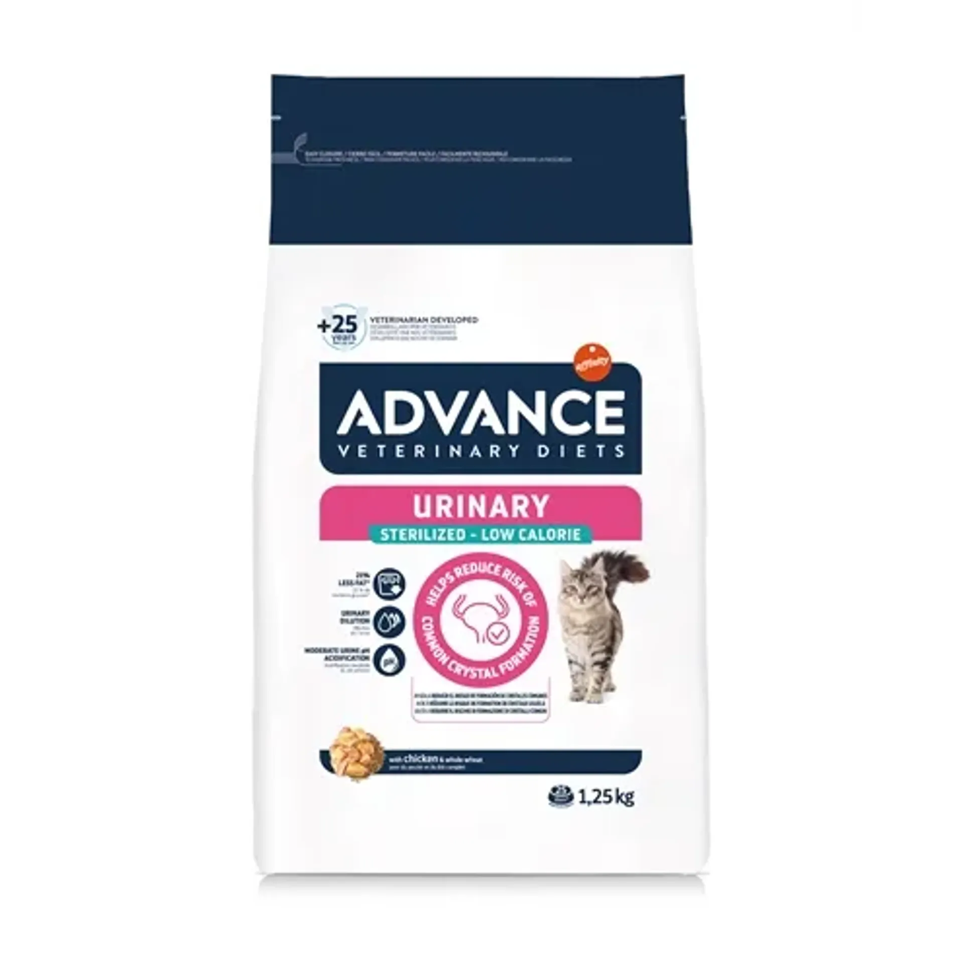 ADVANCE VETERINARY DIET CAT URINARY STERILIZED MINDER CALORIEËN 1,25 KG