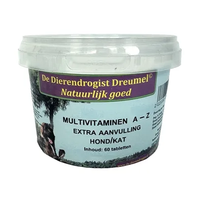 DIERENDROGIST MULTIVITAMINE A-Z 60 TBL DIERENDROGIST MULTIVITAMINE A-Z 60 TBL