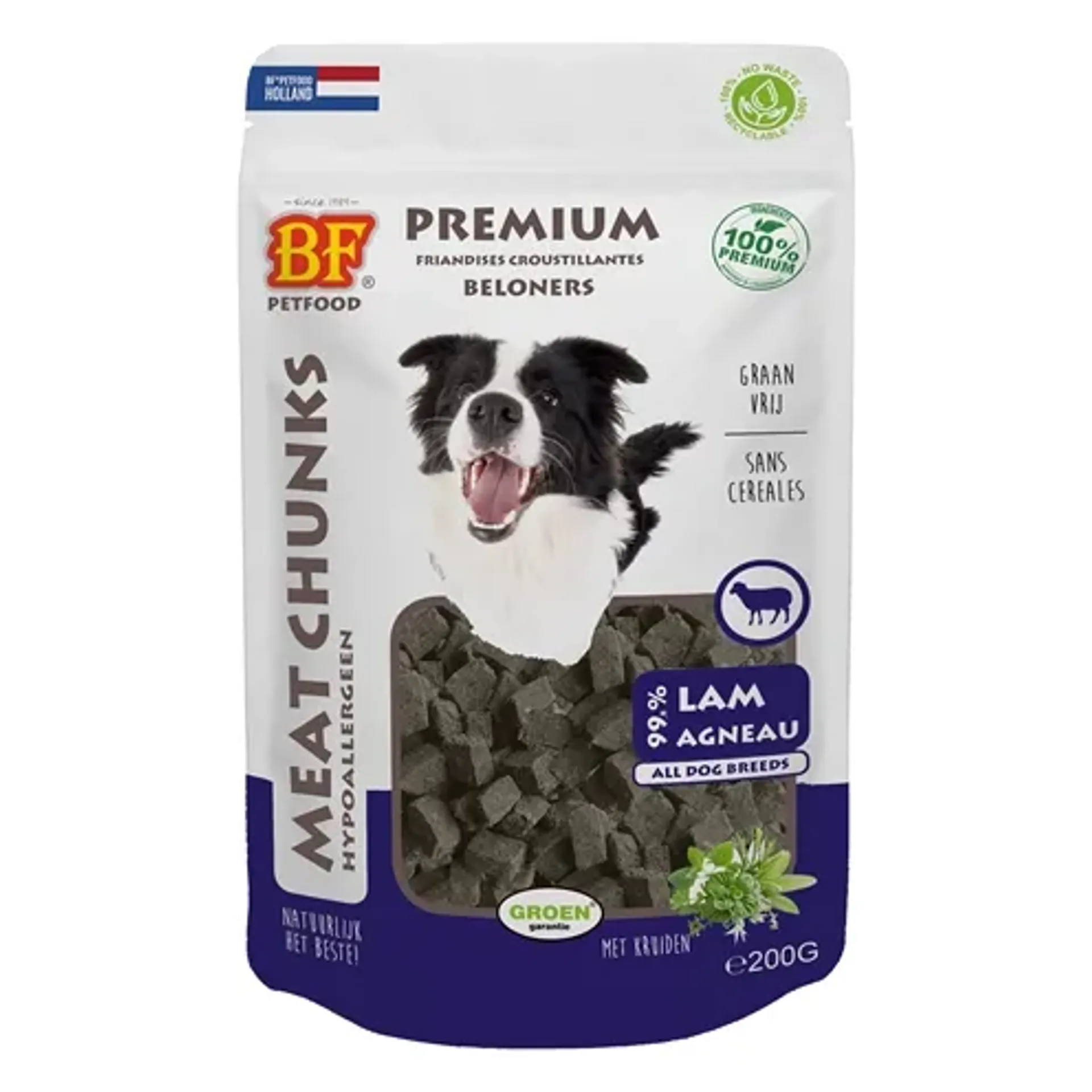 BF PETFOOD MEAT CHUNKS LAM 200 GR