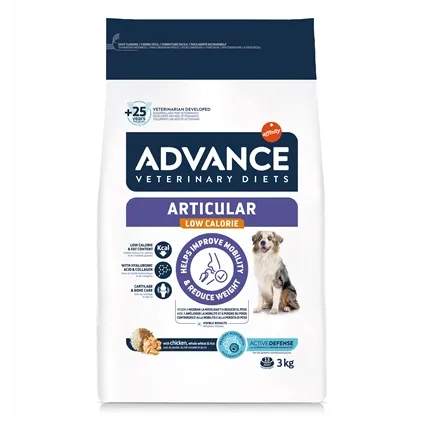 ADVANCE VETERINARY DIET DOG ARTICULAR GEWRICHTEN MINDER CALORIEËN 3 KG ADVANCE VETERINARY DIET DOG ARTICULAR GEWRICHTEN MINDER CALORIEËN 3 KG