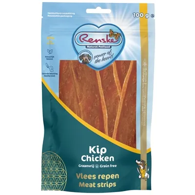 RENSKE GEZONDE BELONING VLEES STRIP KIP 100 GR RENSKE GEZONDE BELONING VLEES STRIP KIP 100 GR